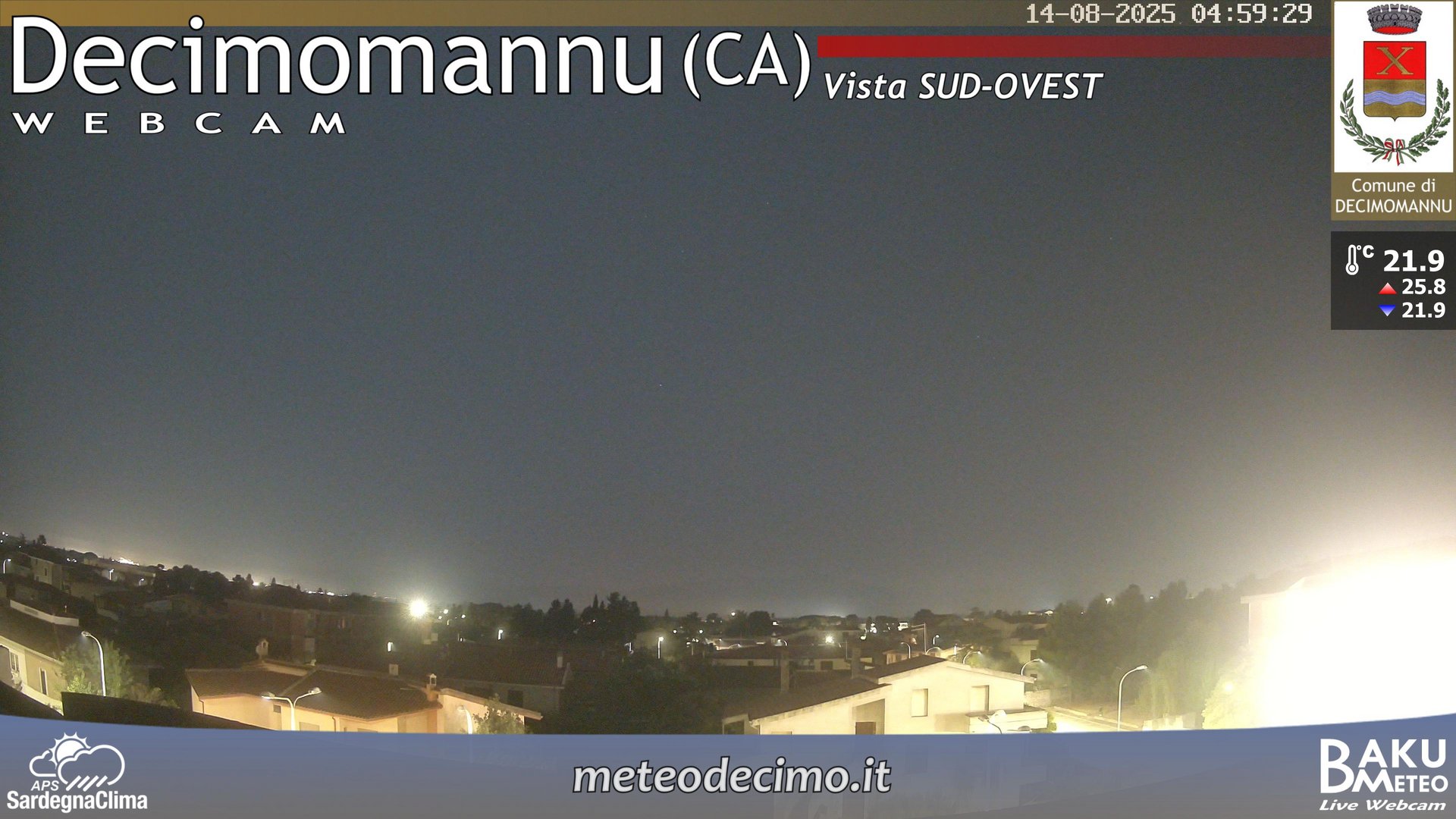 time-lapse frame, Decimomannu webcam