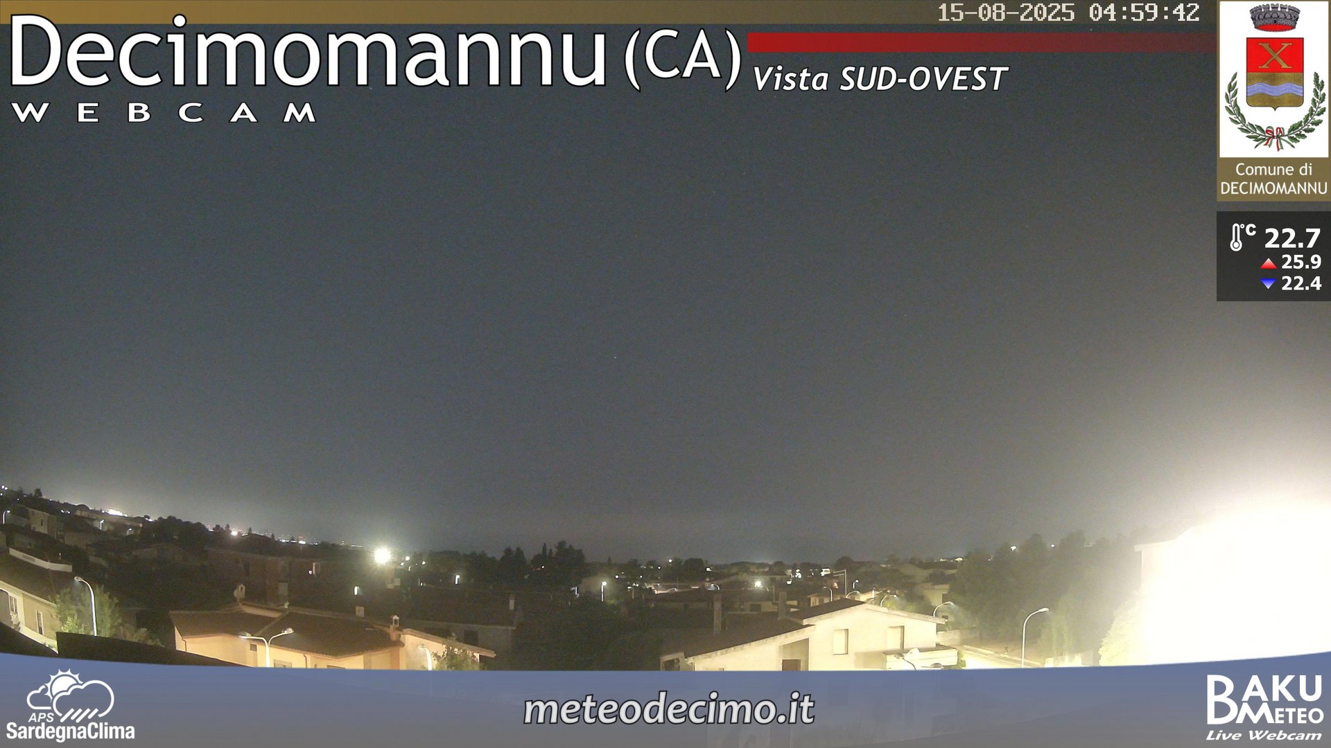 time-lapse frame, Decimomannu webcam