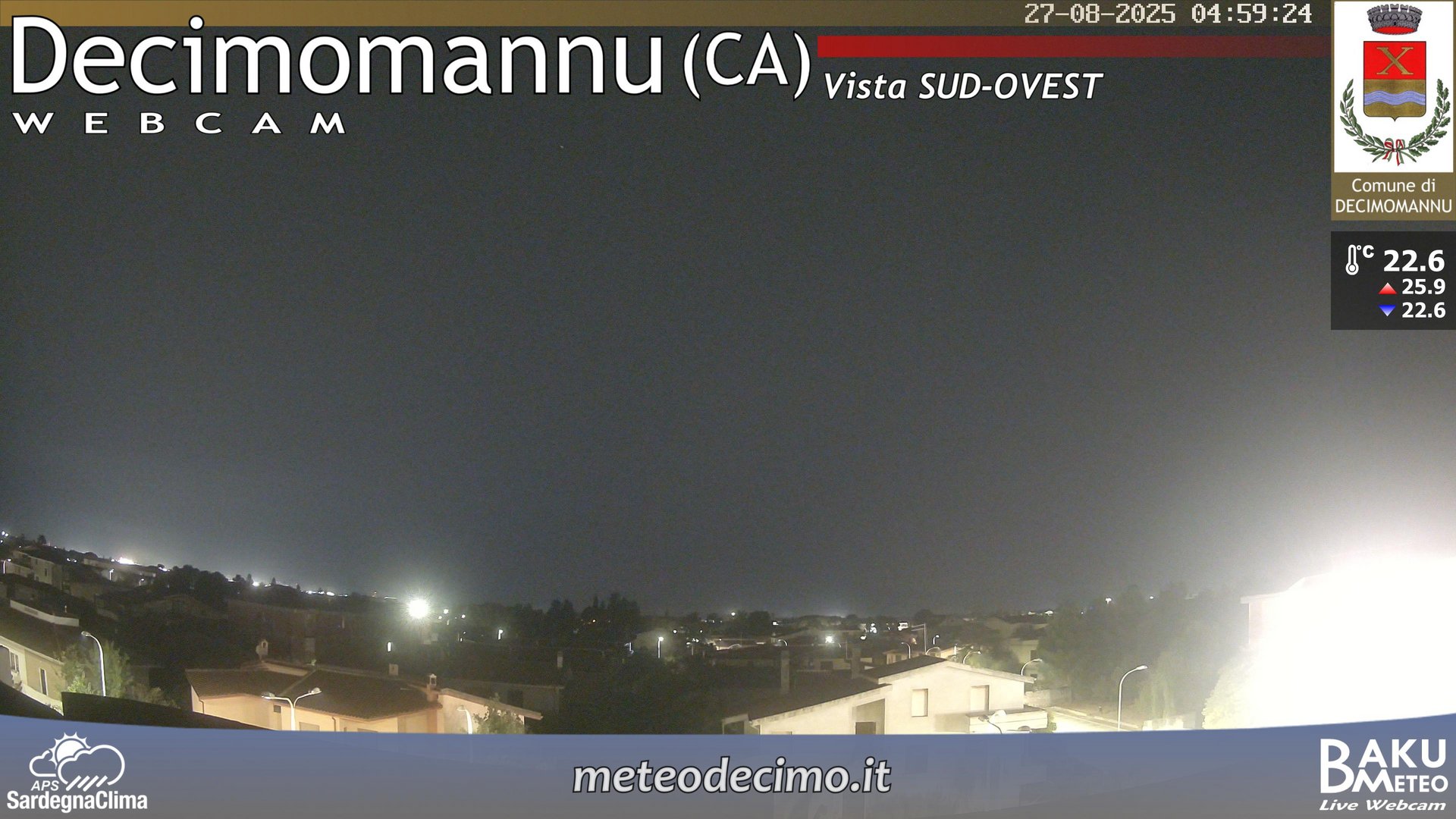 time-lapse frame, Decimomannu webcam