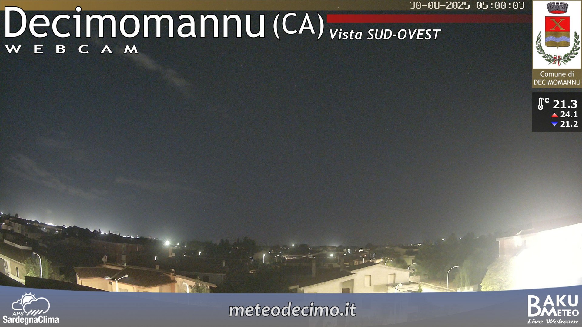 time-lapse frame, Decimomannu webcam