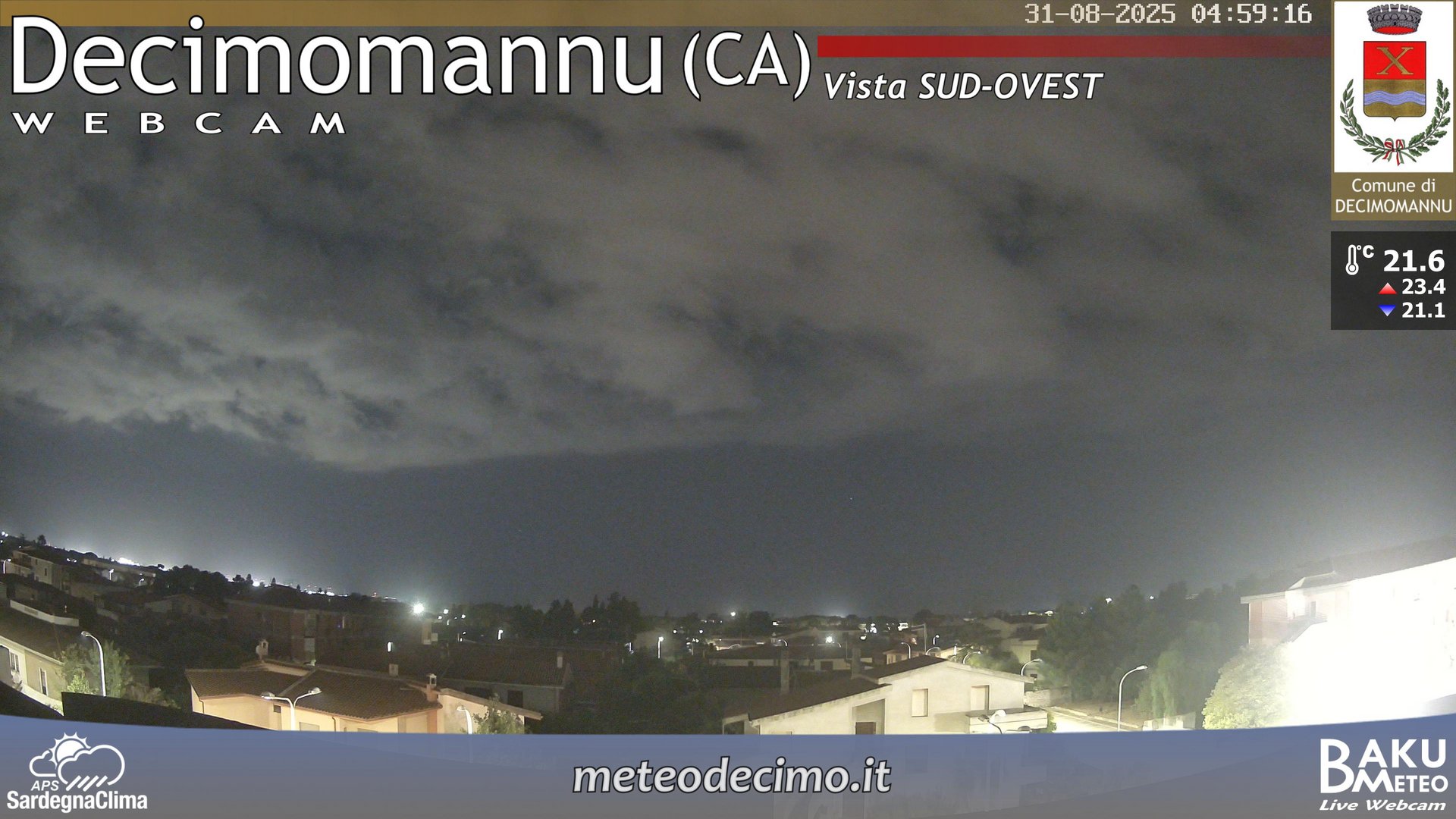 time-lapse frame, Decimomannu webcam