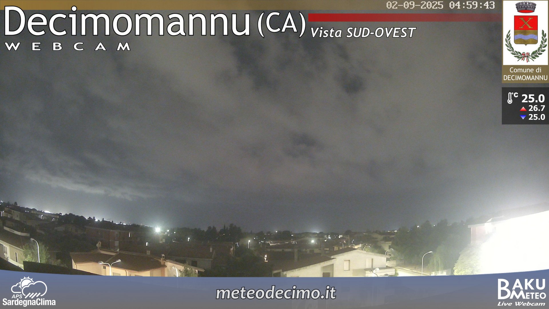 time-lapse frame, Decimomannu webcam