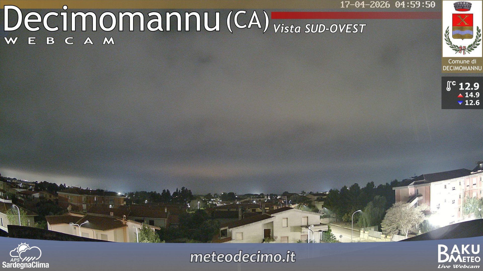 time-lapse frame, Decimomannu webcam