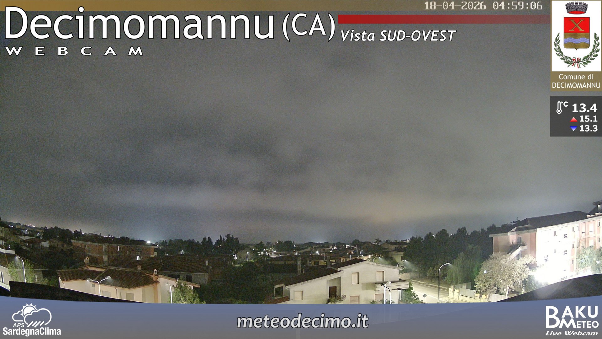 time-lapse frame, Decimomannu webcam