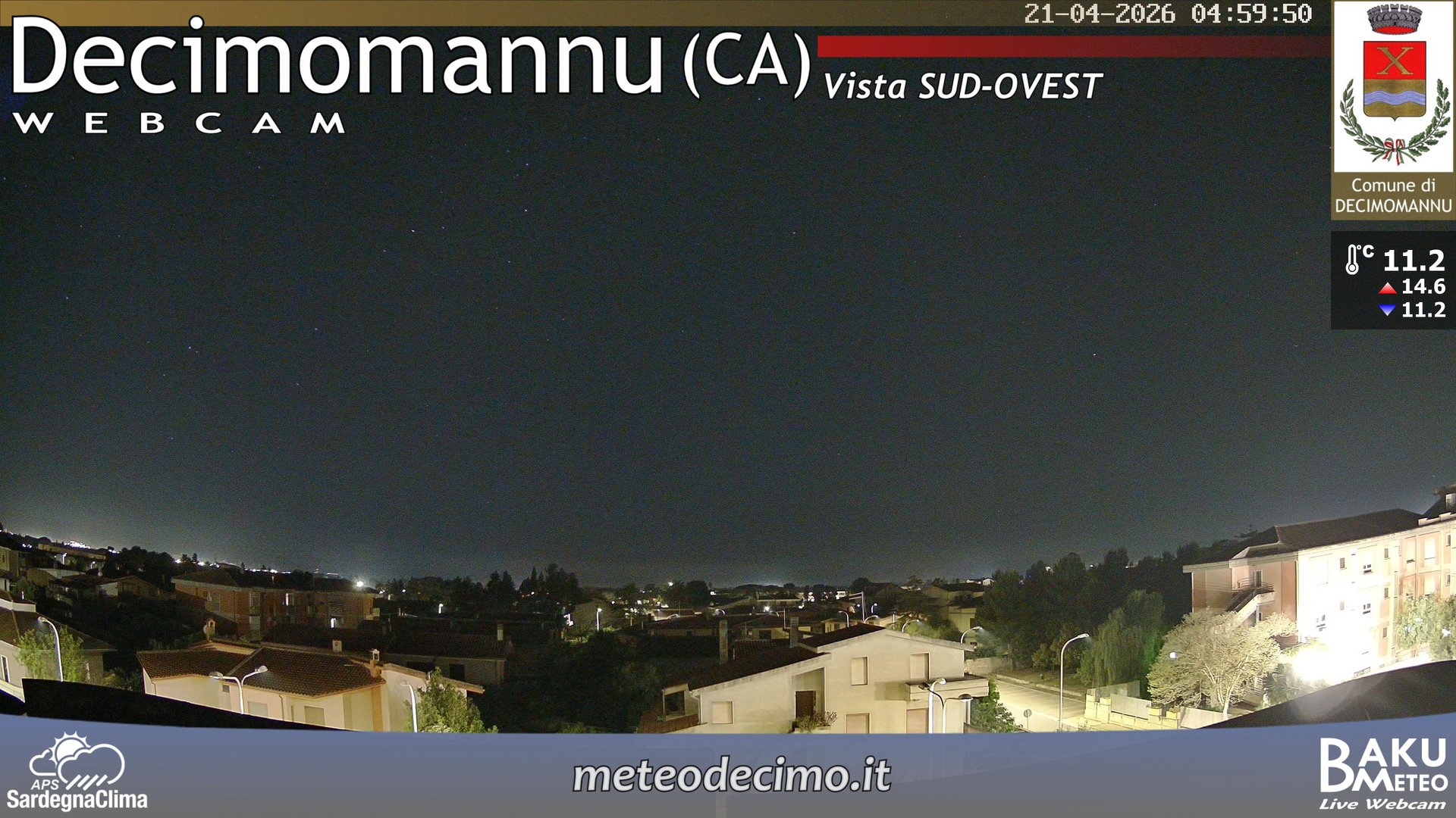 time-lapse frame, Decimomannu webcam