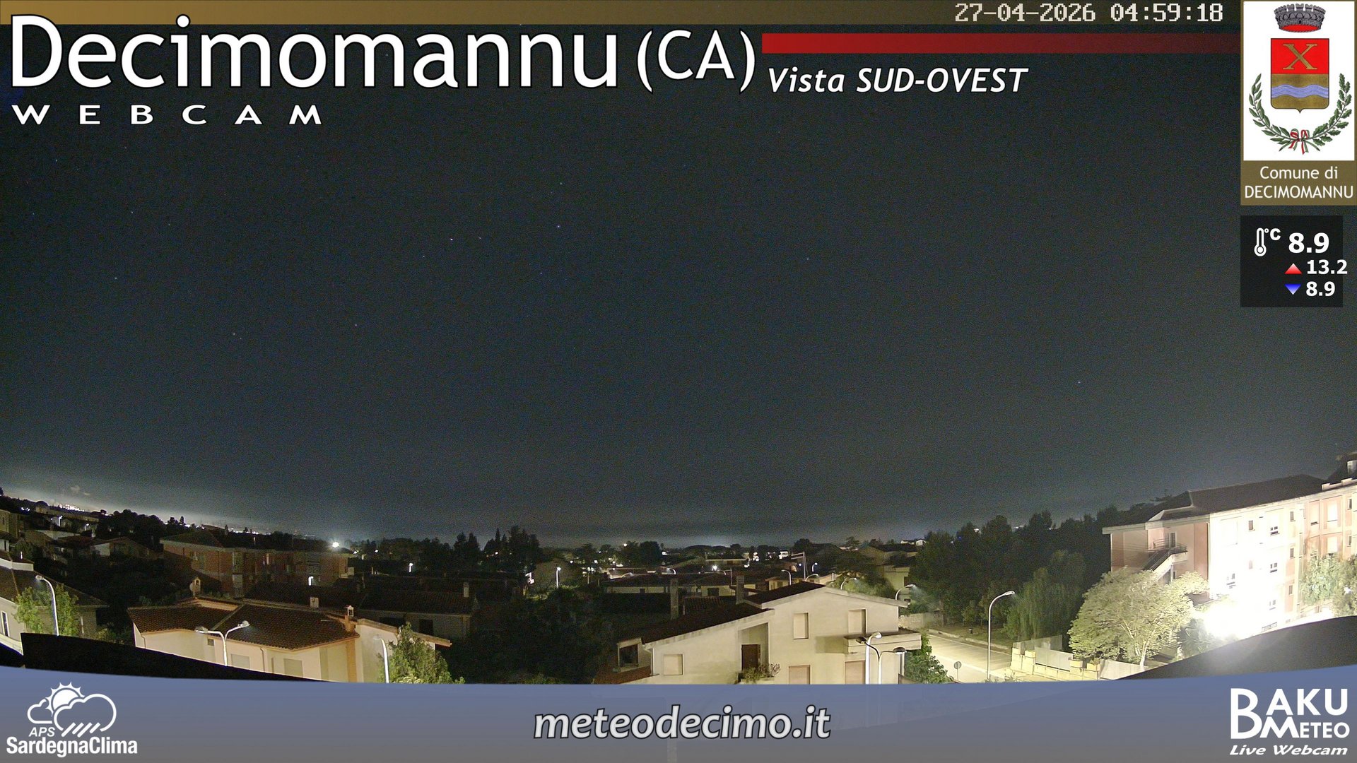 time-lapse frame, Decimomannu webcam