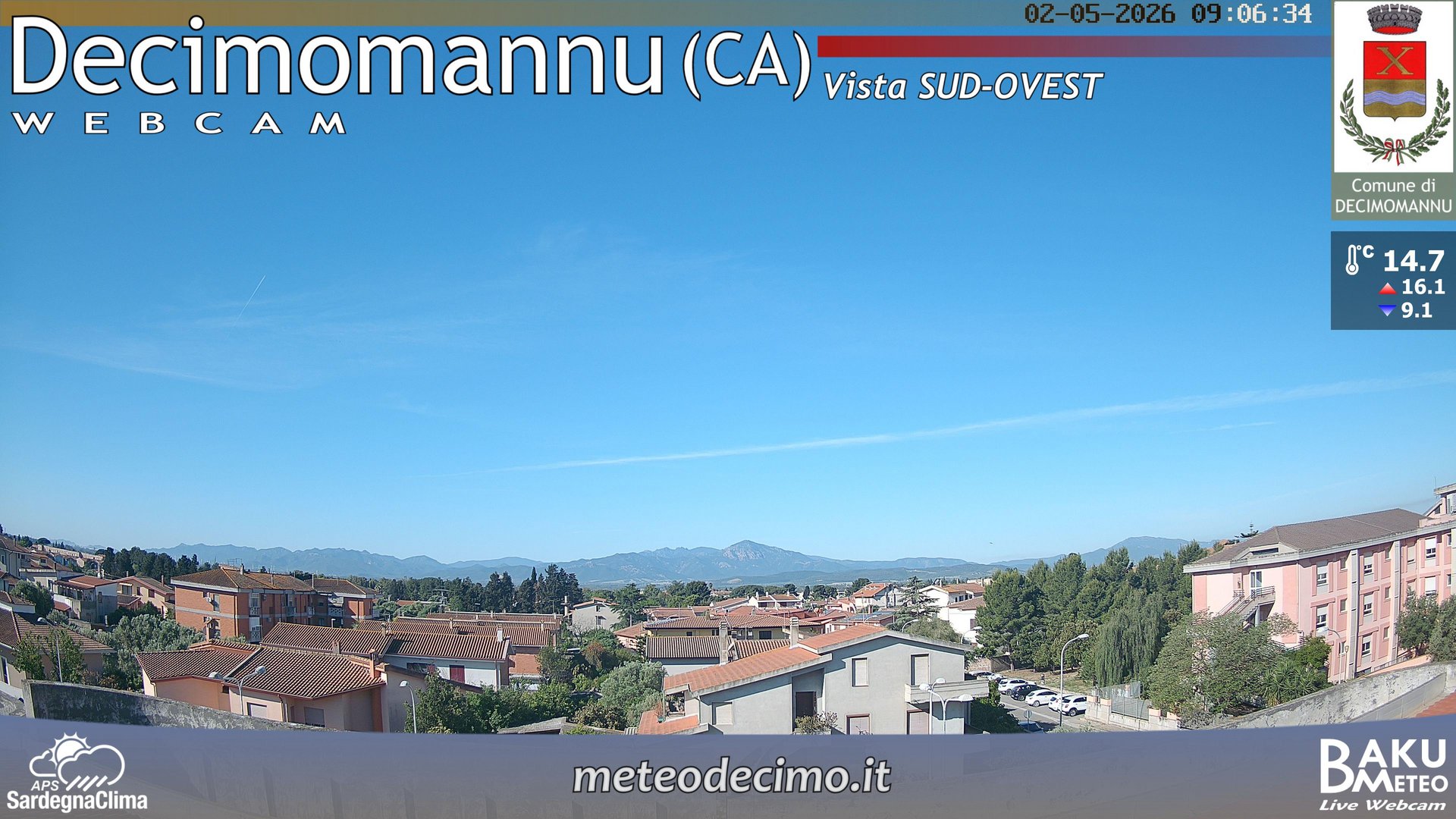 time-lapse frame, Decimomannu webcam