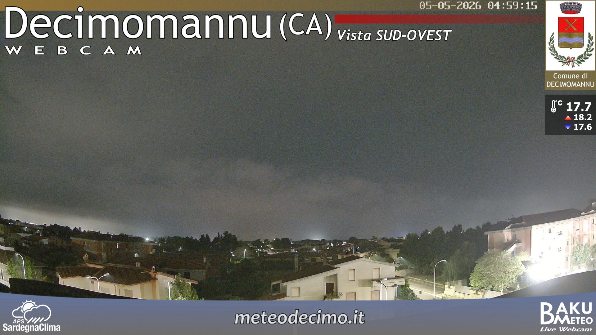 time-lapse frame, Decimomannu webcam