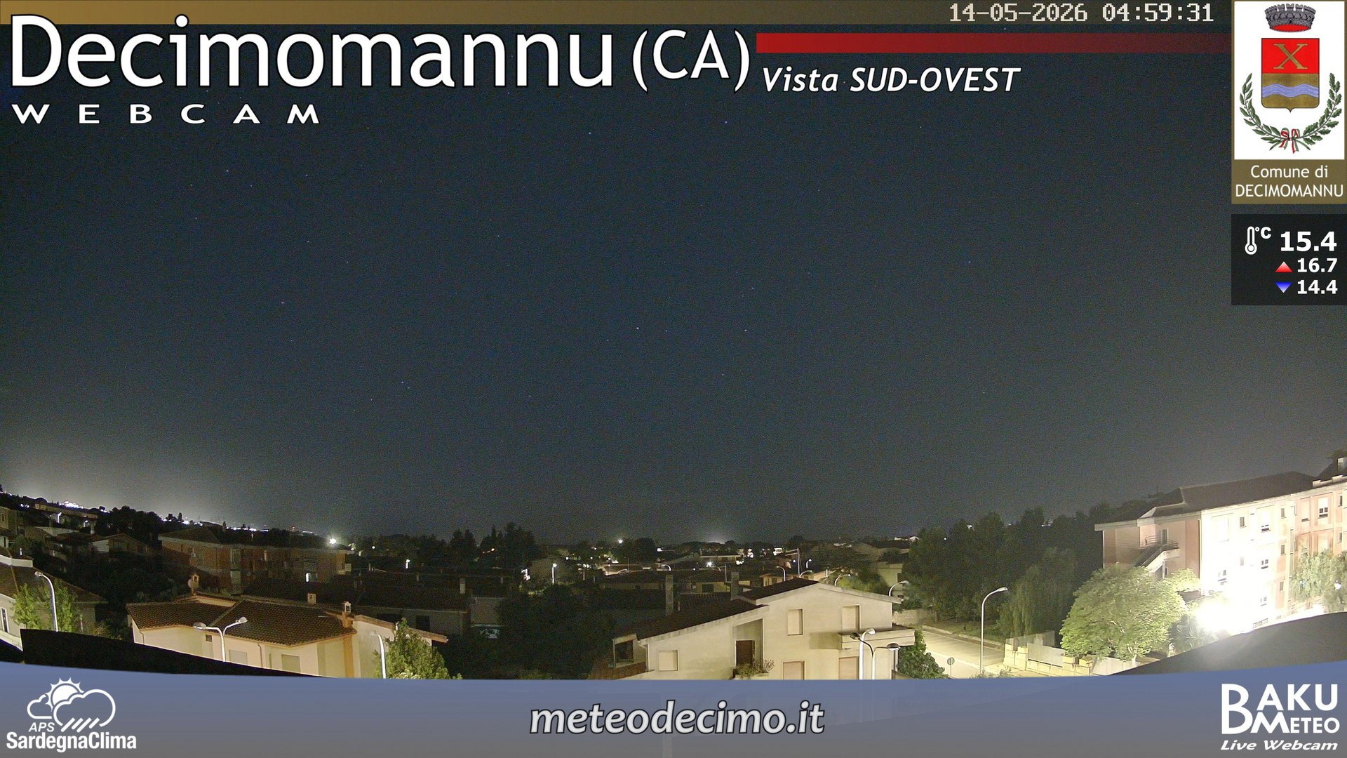 time-lapse frame, Decimomannu webcam