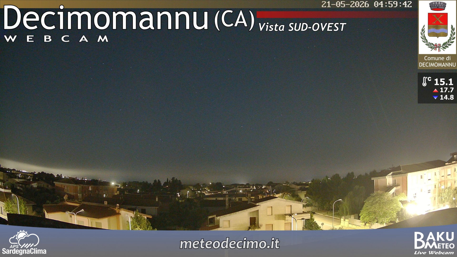 time-lapse frame, Decimomannu webcam