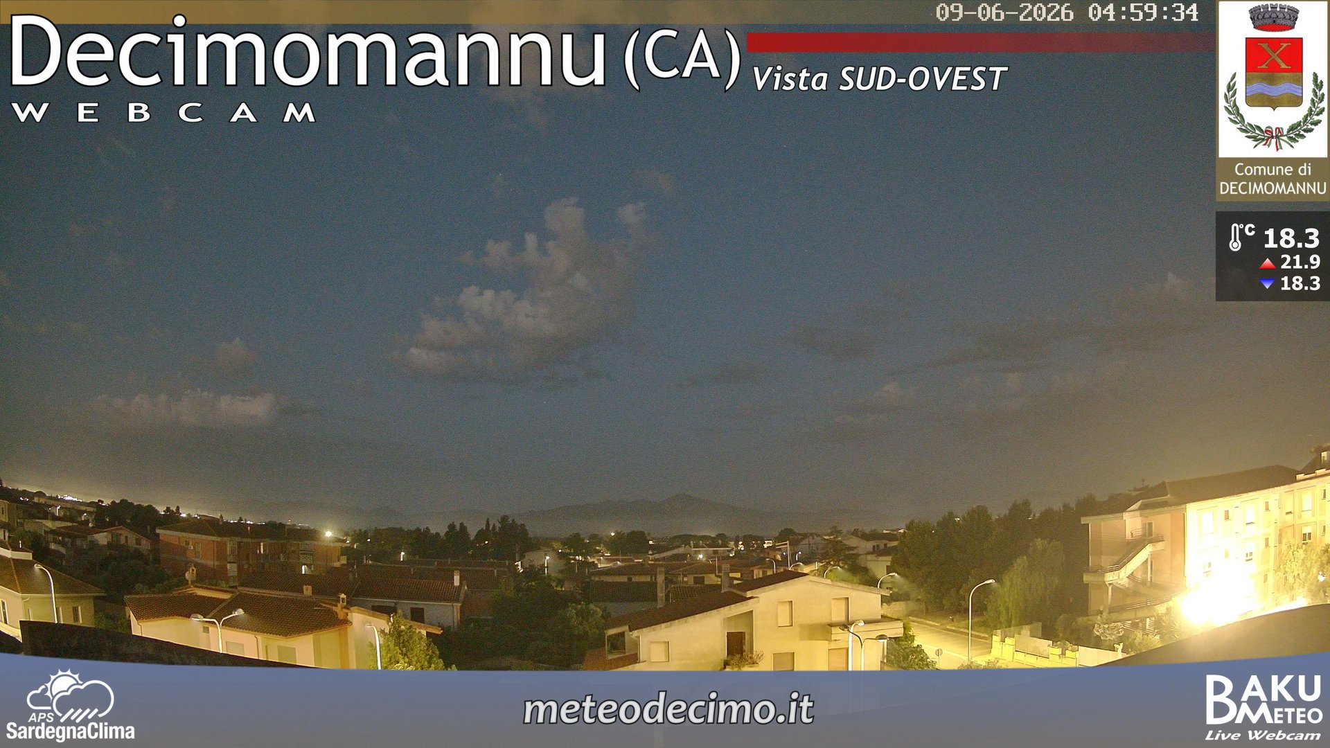 time-lapse frame, Decimomannu webcam