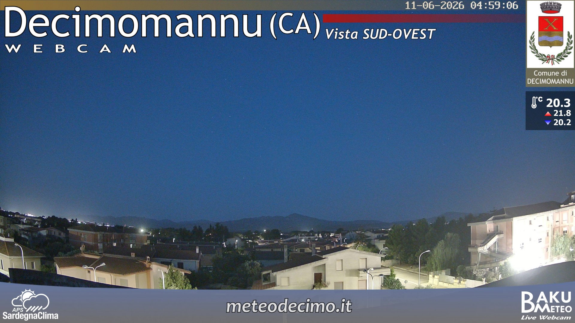 time-lapse frame, Decimomannu webcam