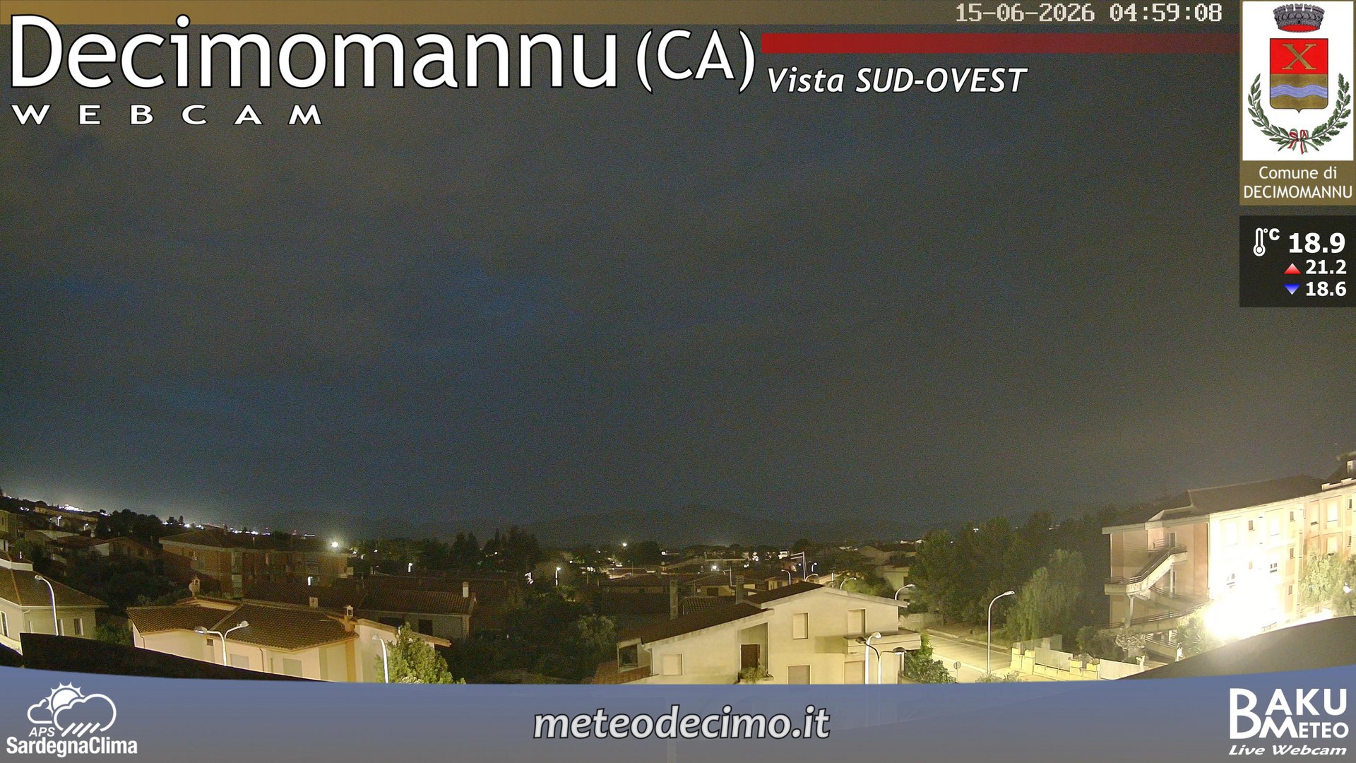 time-lapse frame, Decimomannu webcam