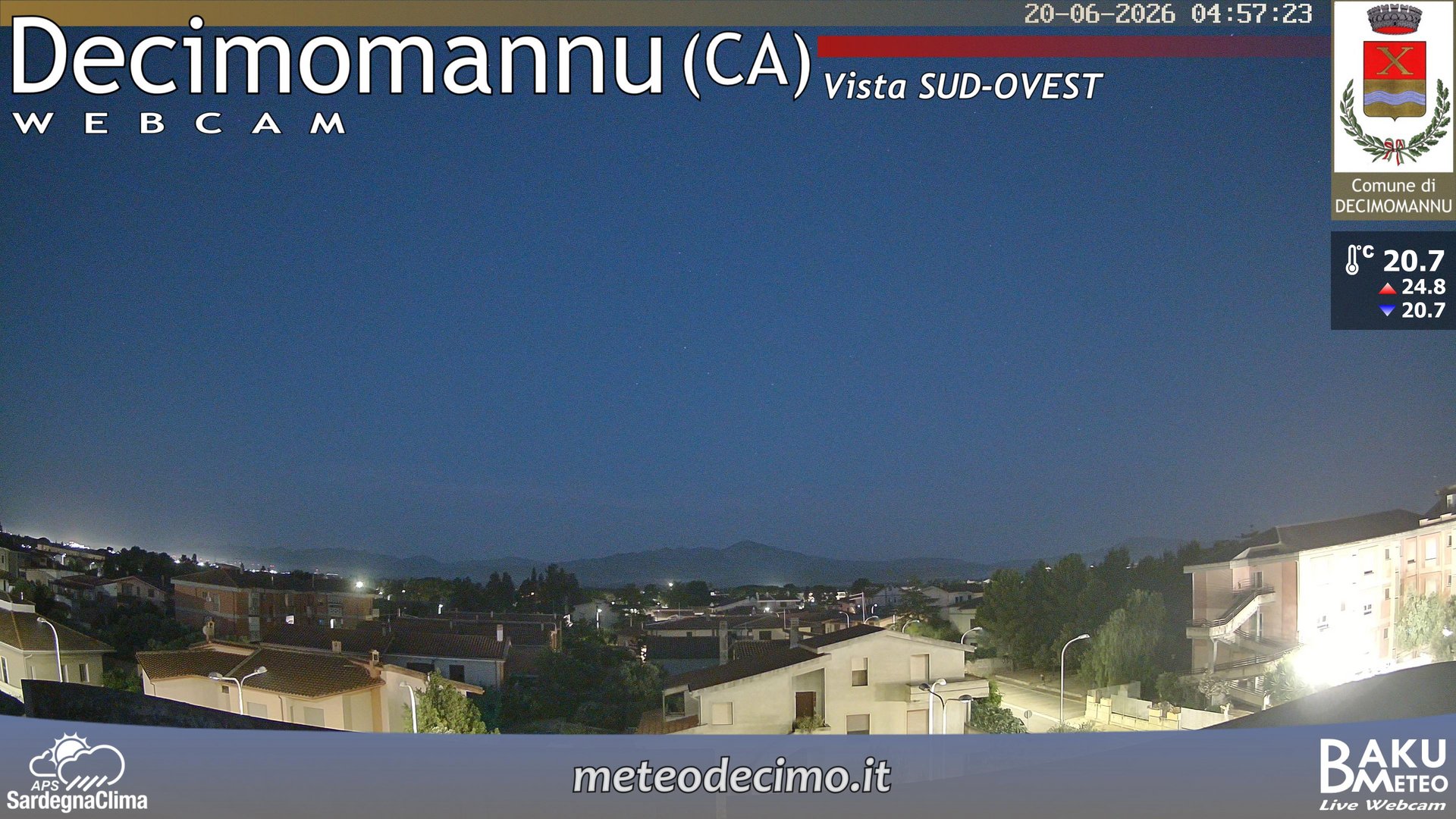 time-lapse frame, Decimomannu webcam