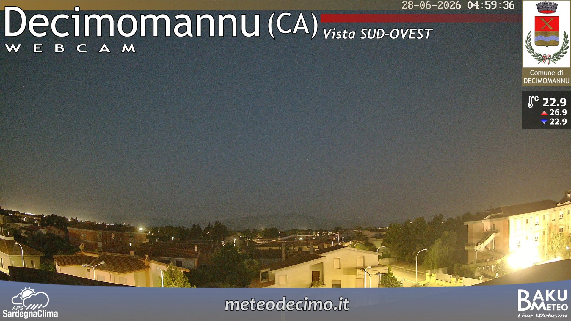 time-lapse frame, Decimomannu webcam