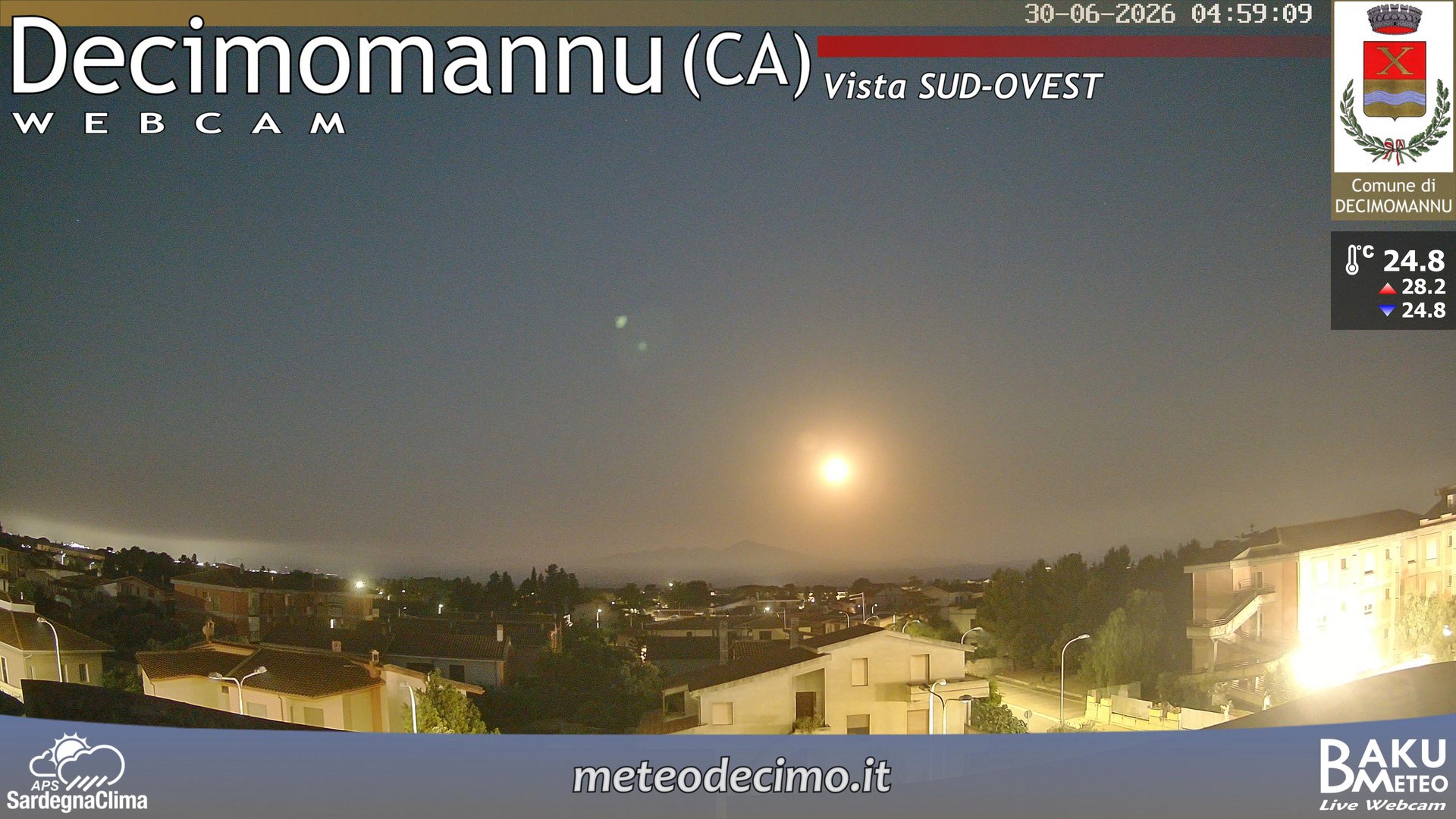 time-lapse frame, Decimomannu webcam