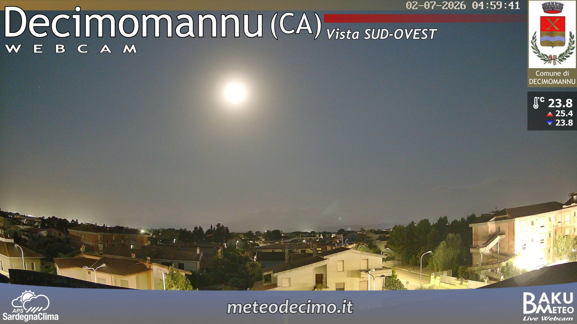 time-lapse frame, Decimomannu webcam