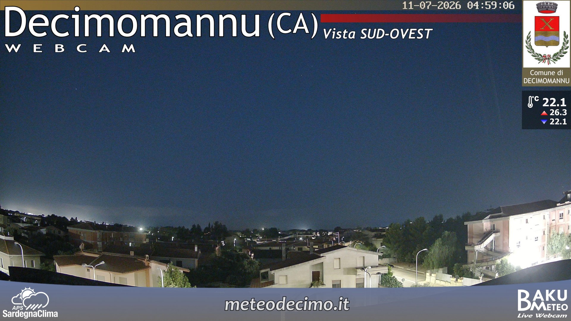 time-lapse frame, Decimomannu webcam