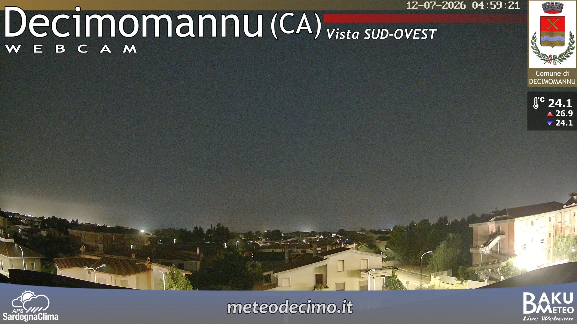 time-lapse frame, Decimomannu webcam