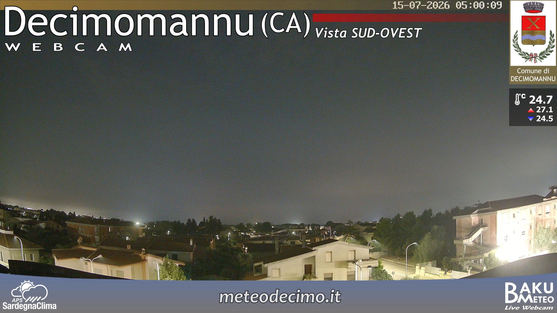 time-lapse frame, Decimomannu webcam