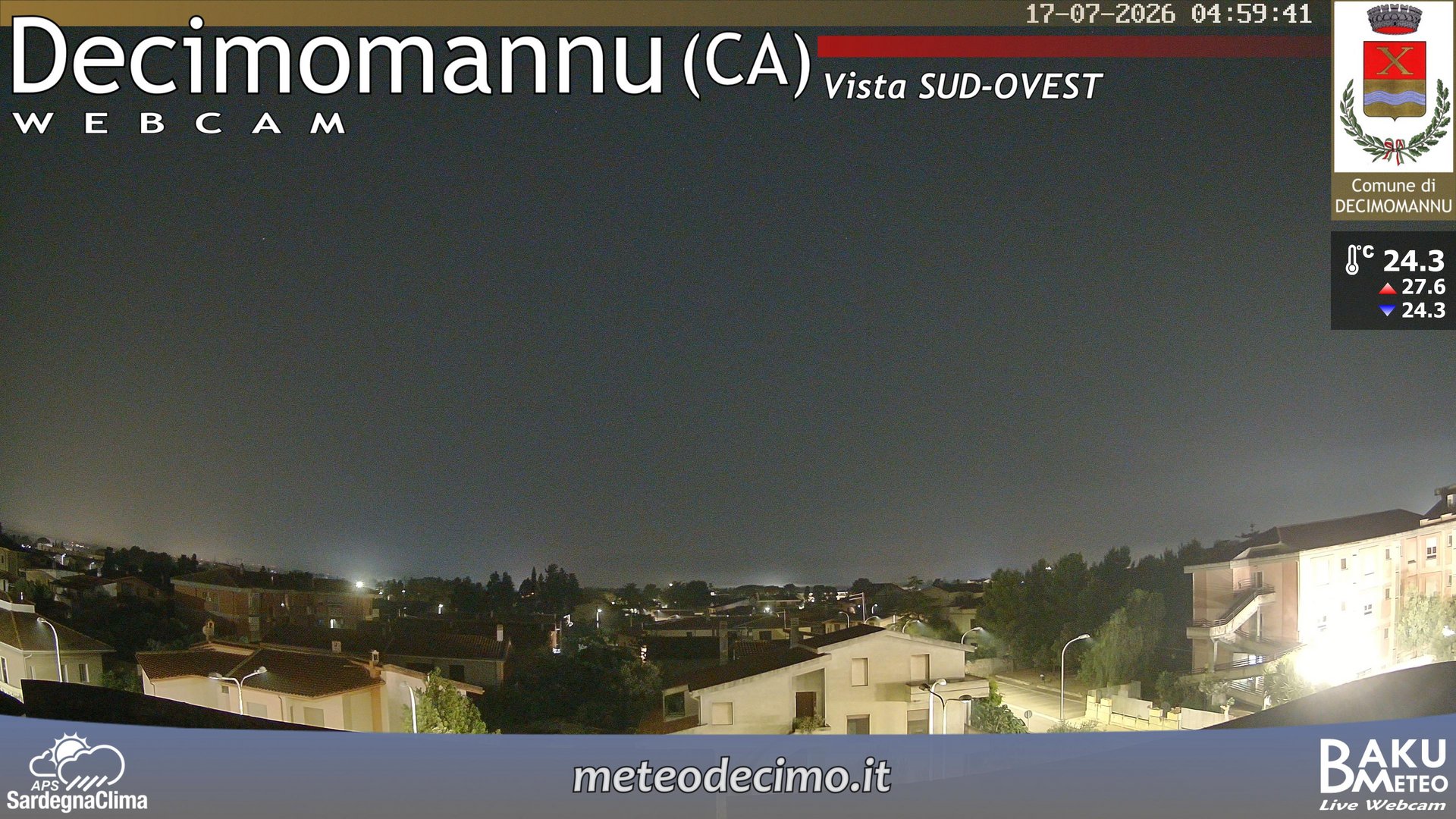 time-lapse frame, Decimomannu webcam