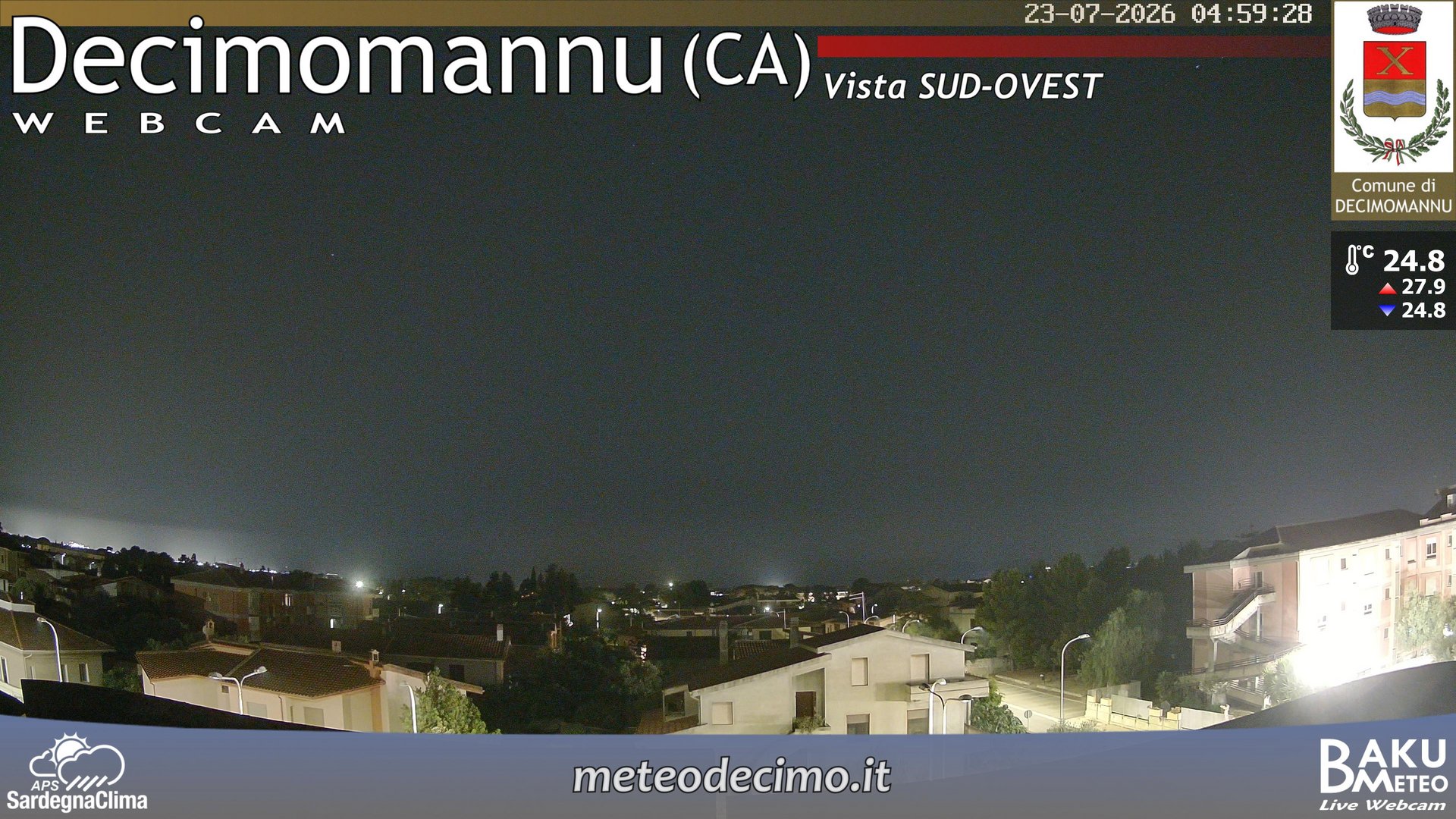 time-lapse frame, Decimomannu webcam