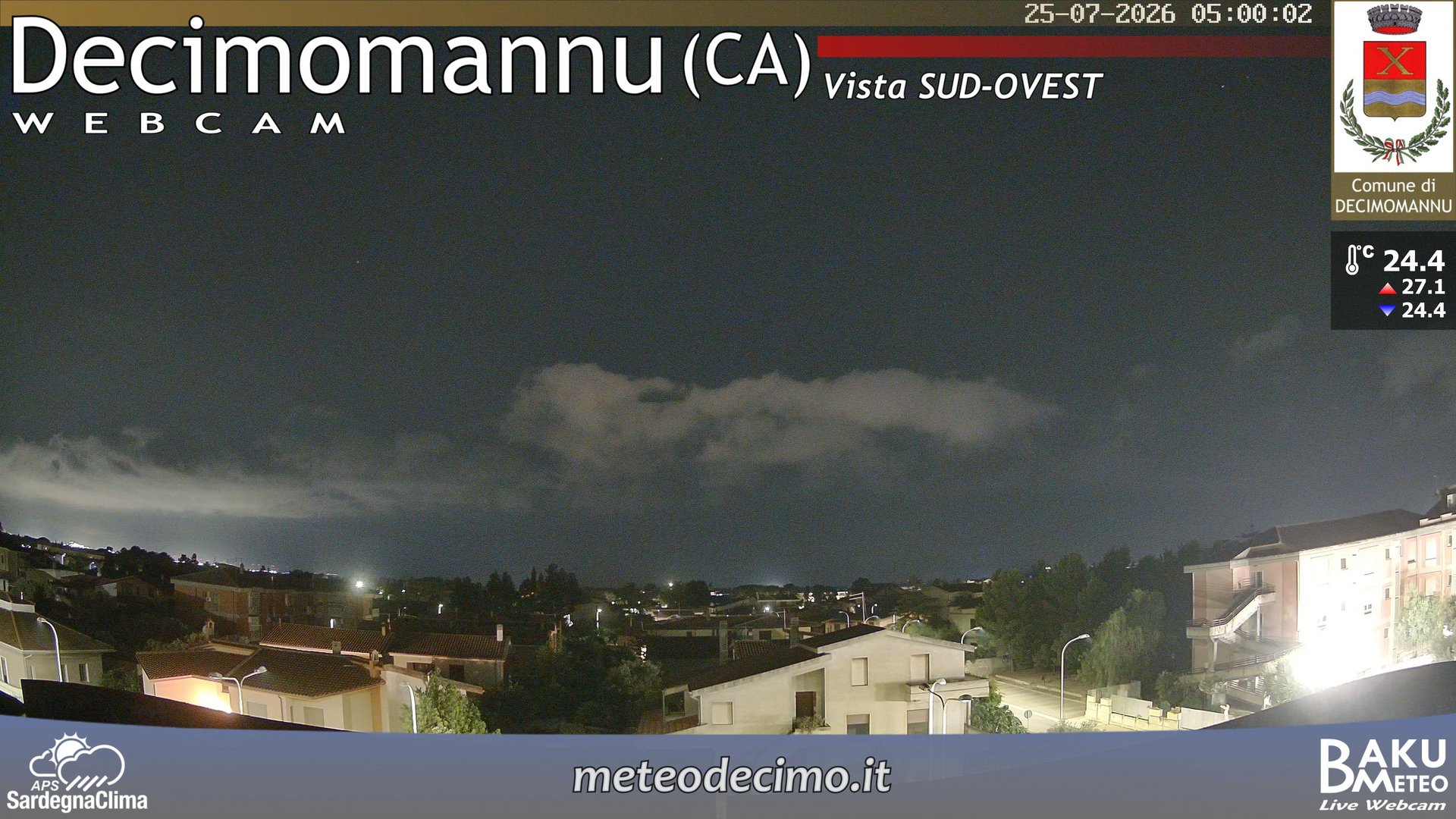 time-lapse frame, Decimomannu webcam