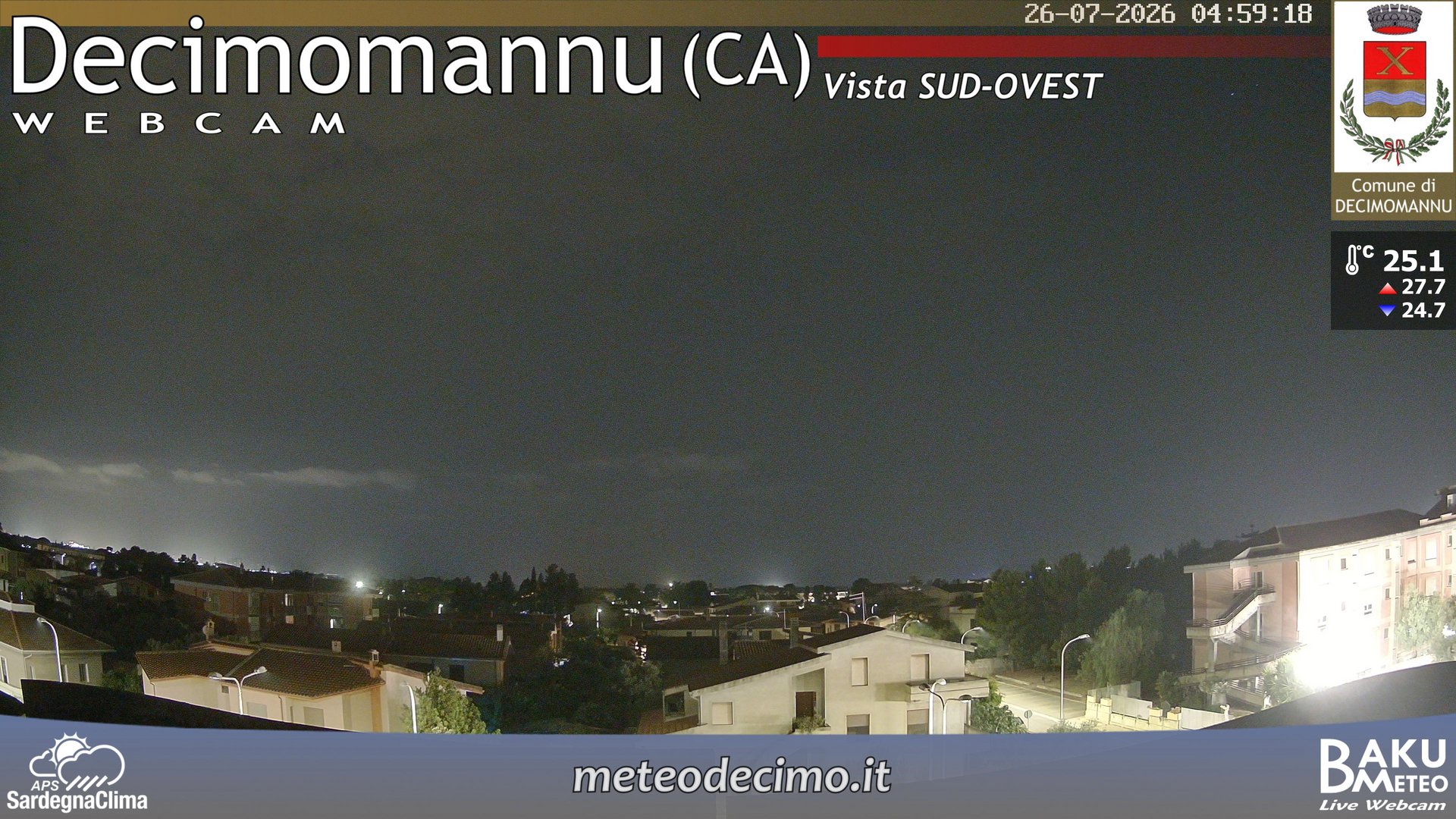 time-lapse frame, Decimomannu webcam