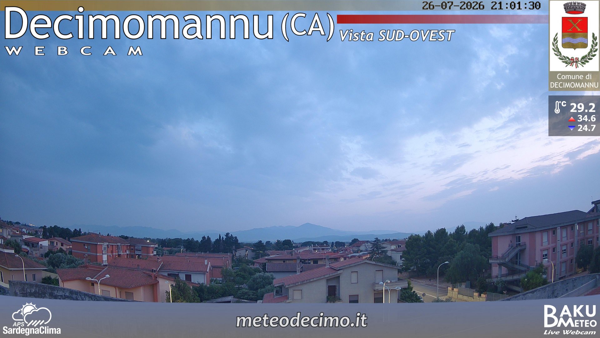 time-lapse frame, Decimomannu webcam