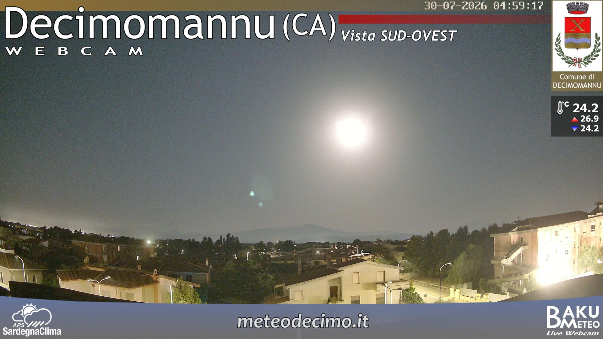 time-lapse frame, Decimomannu webcam