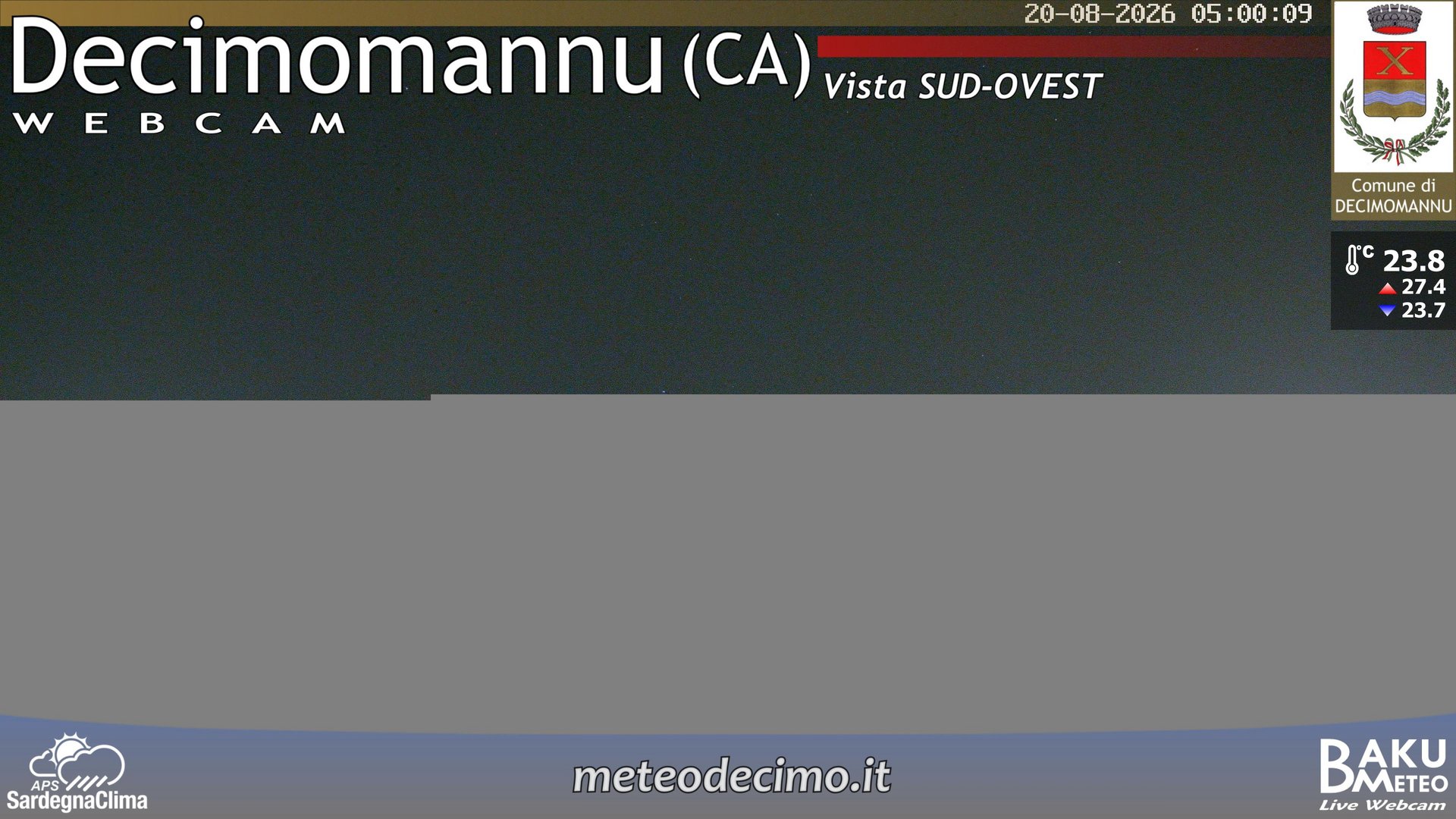 time-lapse frame, Decimomannu webcam