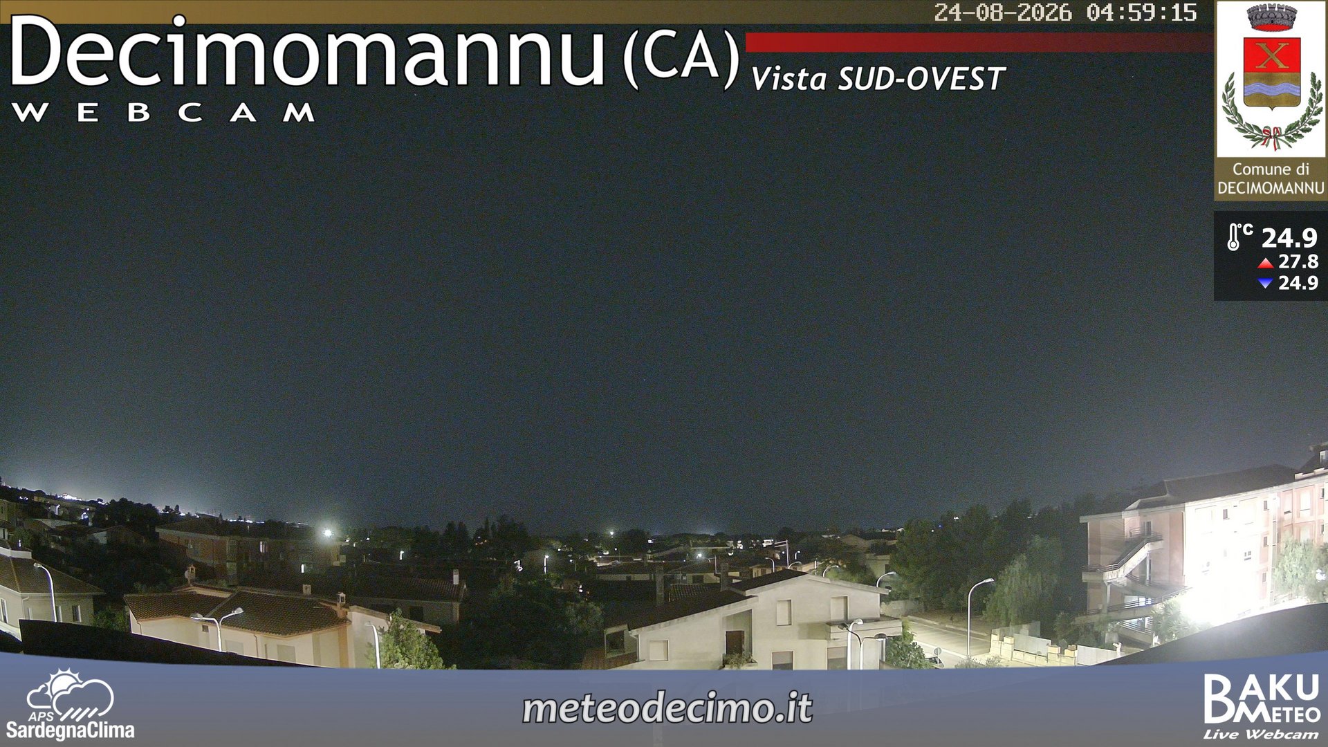 time-lapse frame, Decimomannu webcam