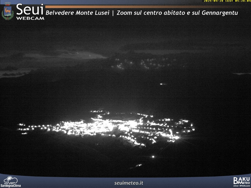 time-lapse frame, Monte Lusei Seui webcam