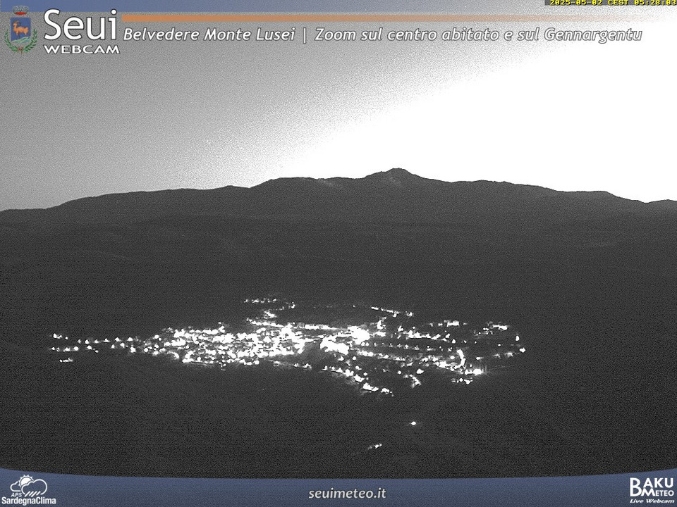 time-lapse frame, Monte Lusei Seui webcam