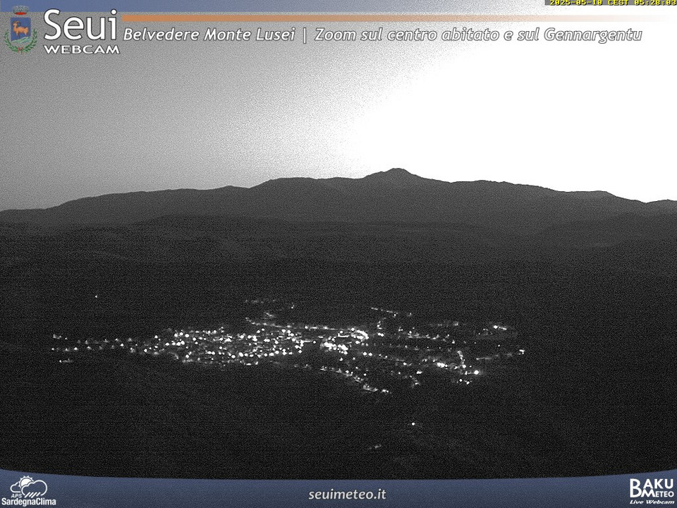 time-lapse frame, Monte Lusei Seui webcam