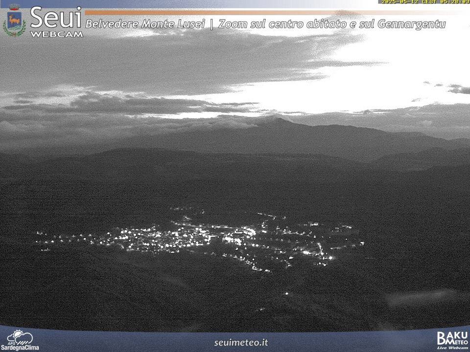 time-lapse frame, Monte Lusei Seui webcam