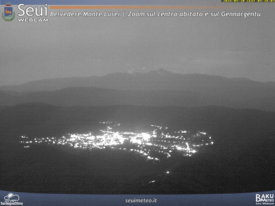 time-lapse frame, Monte Lusei Seui webcam