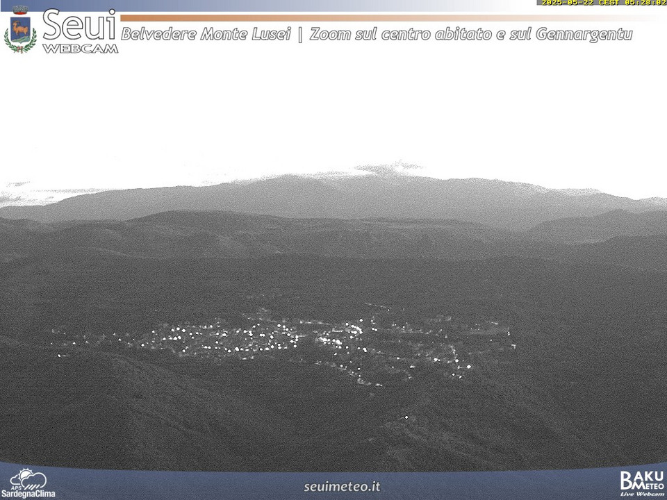 time-lapse frame, Monte Lusei Seui webcam