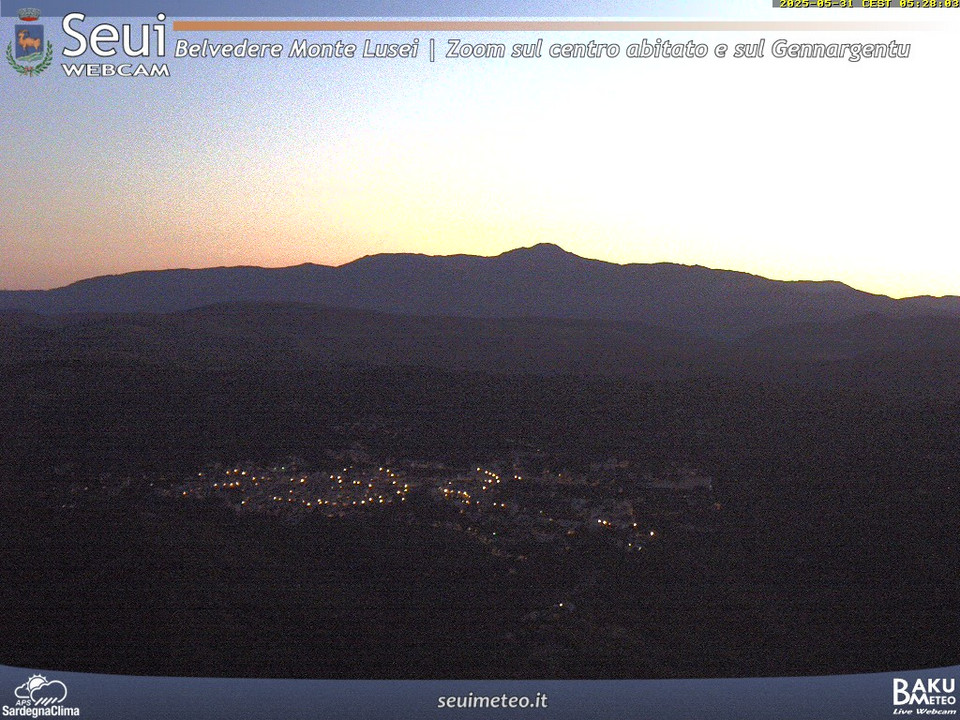 time-lapse frame, Monte Lusei Seui webcam