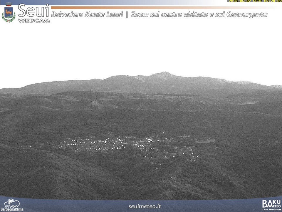 time-lapse frame, Monte Lusei Seui webcam