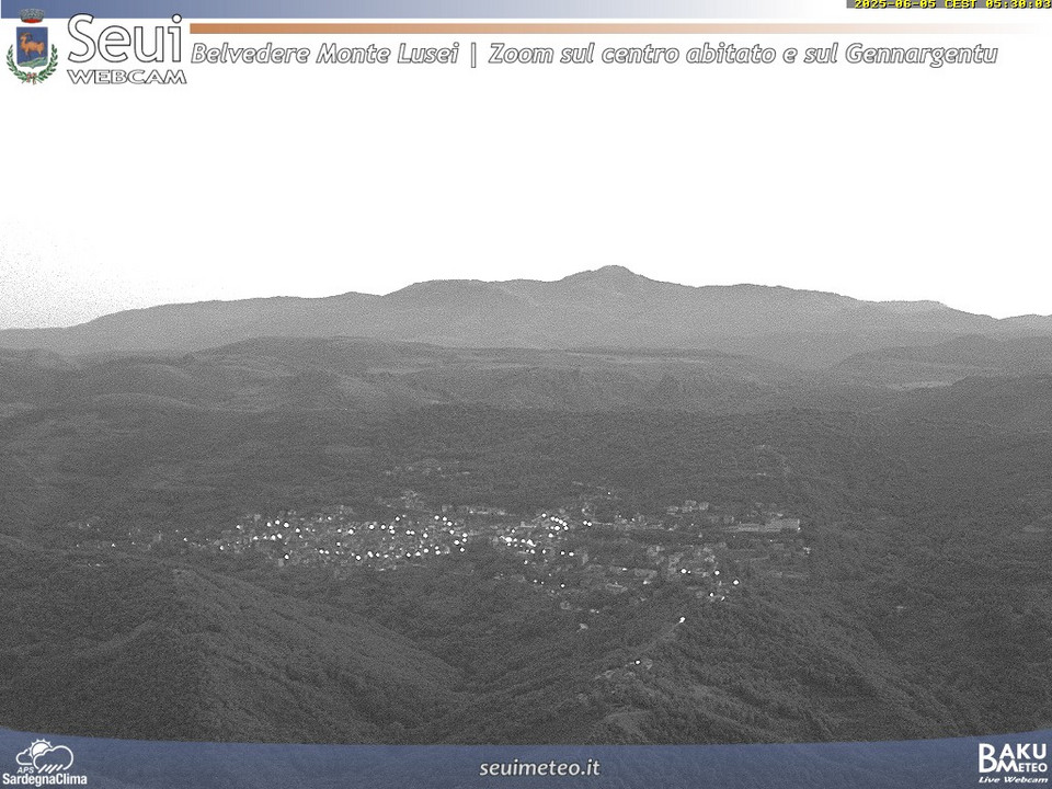 time-lapse frame, Monte Lusei Seui webcam