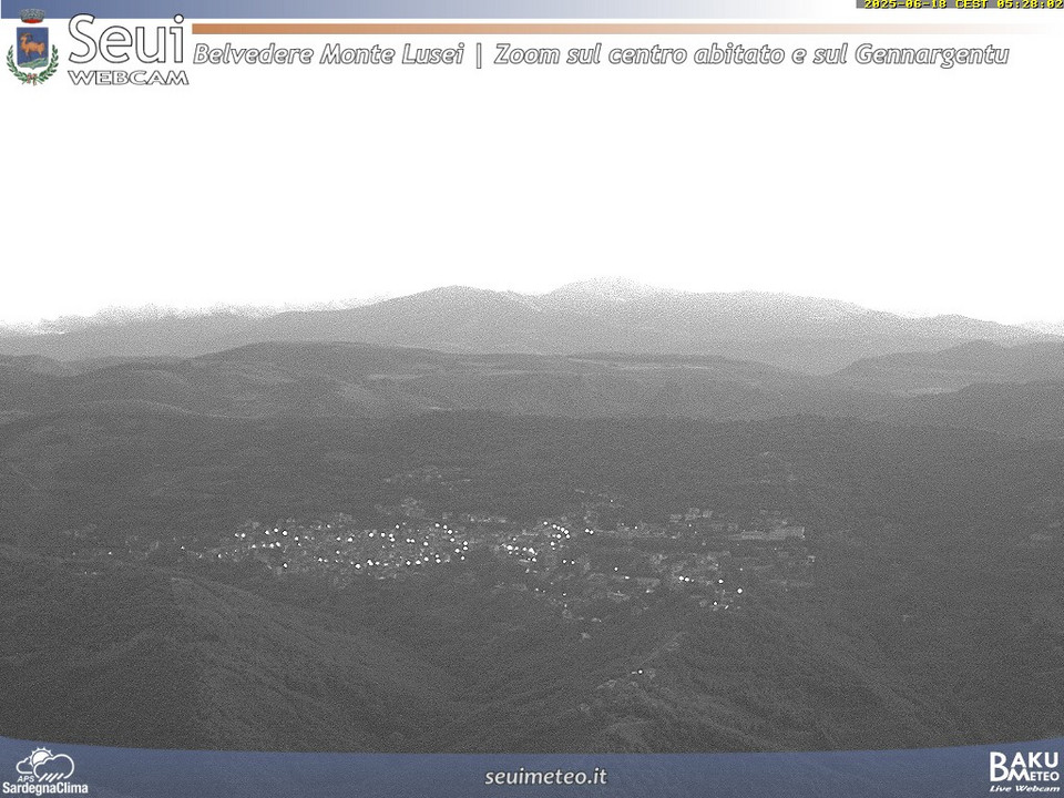 time-lapse frame, Monte Lusei Seui webcam