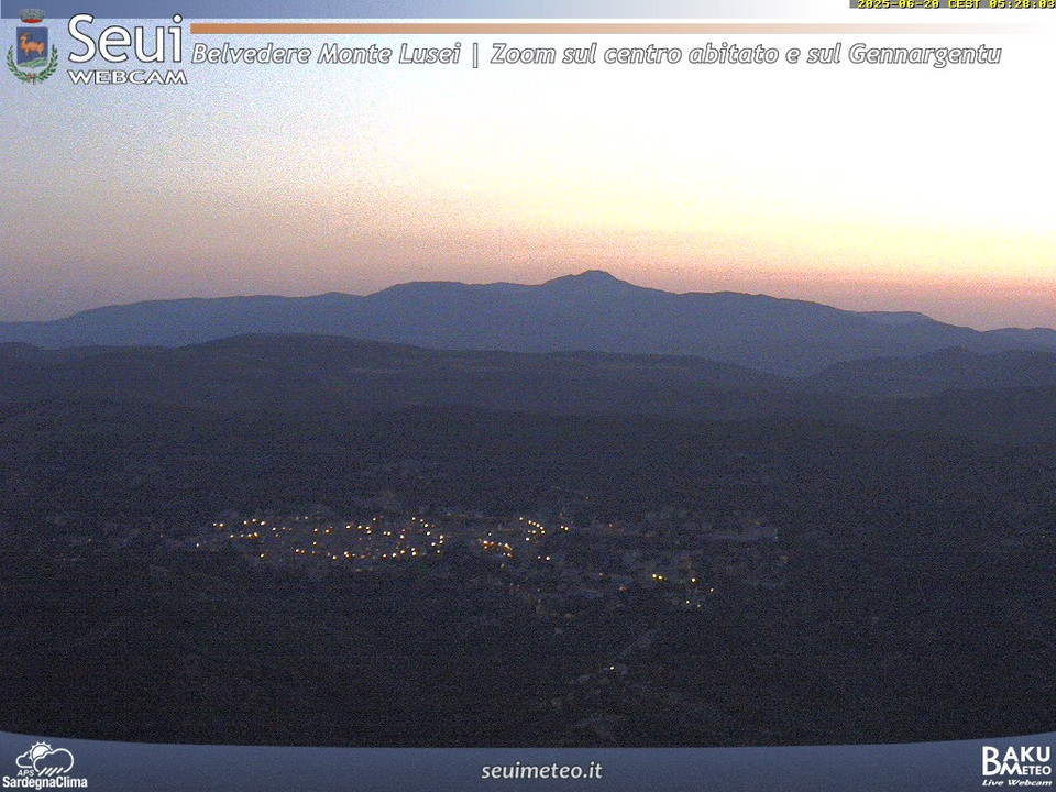 time-lapse frame, Monte Lusei Seui webcam
