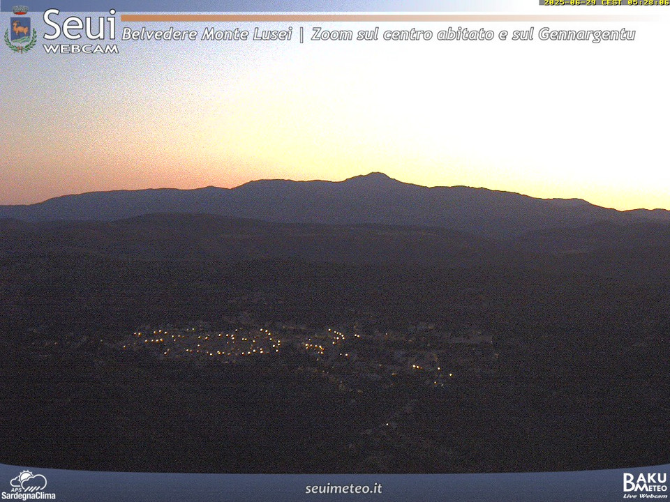 time-lapse frame, Monte Lusei Seui webcam