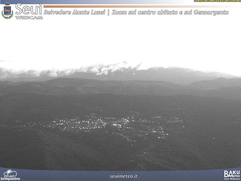 time-lapse frame, Monte Lusei Seui webcam