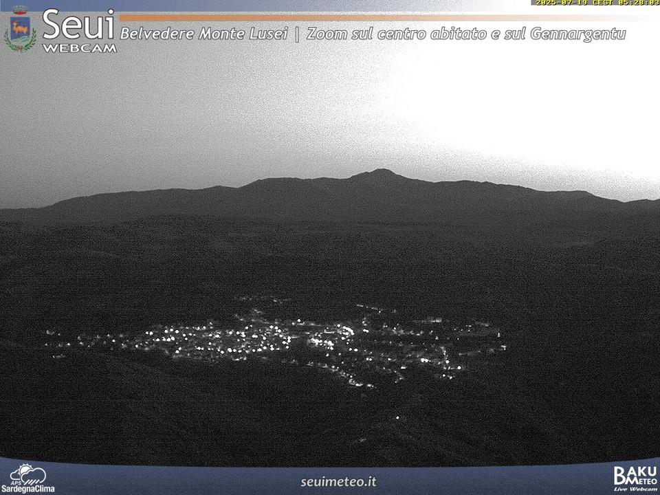 time-lapse frame, Monte Lusei Seui webcam
