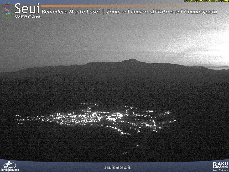 time-lapse frame, Monte Lusei Seui webcam