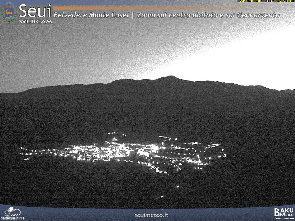 time-lapse frame, Monte Lusei Seui webcam