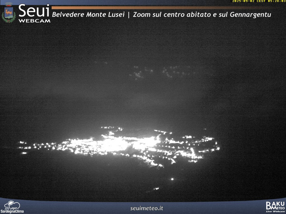time-lapse frame, Monte Lusei Seui webcam
