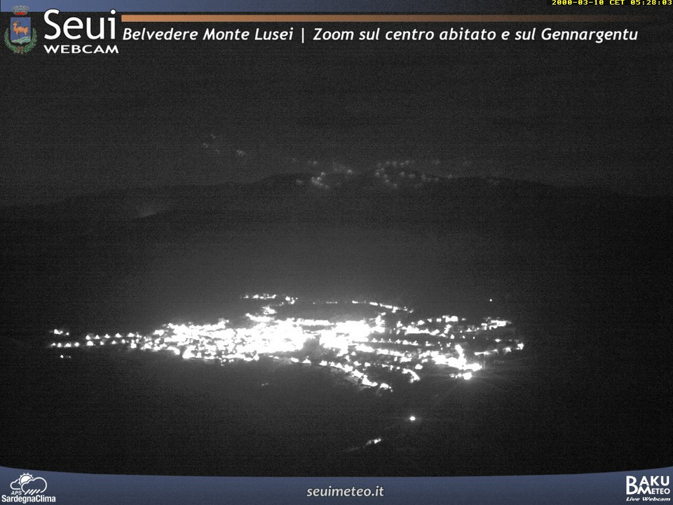time-lapse frame, Monte Lusei Seui webcam